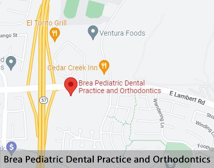 Map image for Pediatric Dental Services in Brea, CA